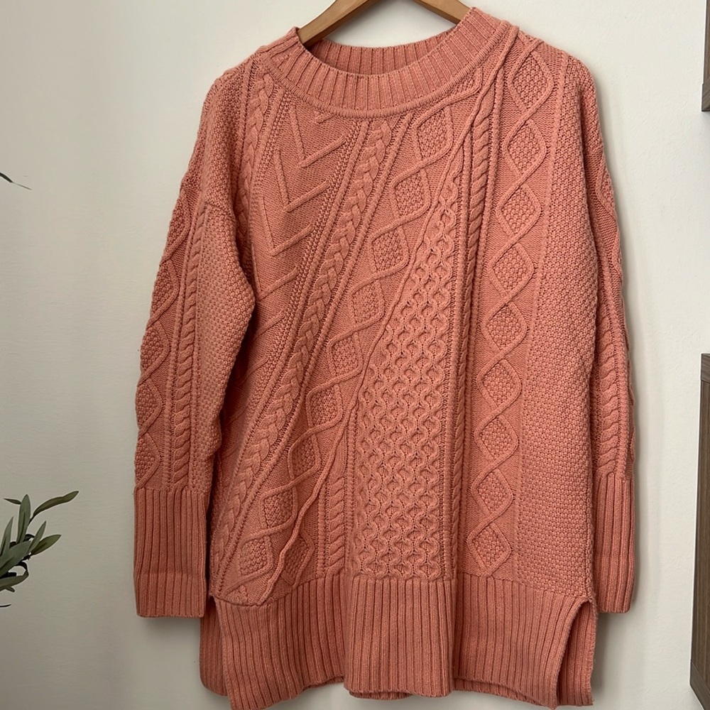 J. Crew Wool Blend Oversized Patchwork Cable-knit… - image 3